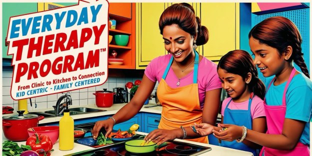 Therapist and parent coordinating a daily home-based therapy routine